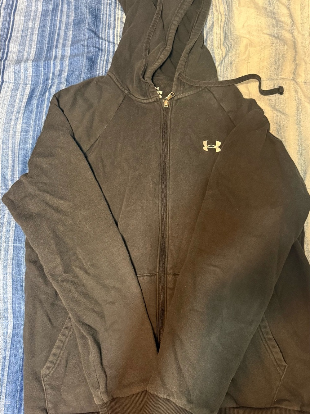 Under Armour Black Zip-Up Hoodie with Logo